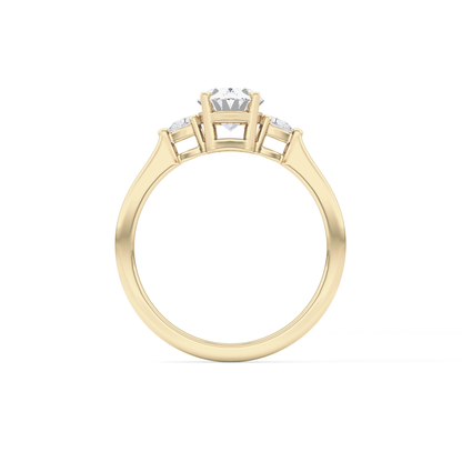 Oval Three Stone Lab Grown Diamond Engagement Ring