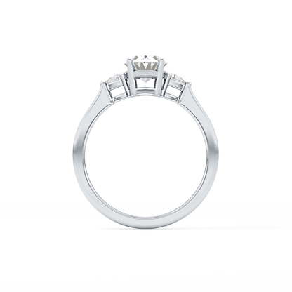 Oval Three Stone Lab Grown Diamond Engagement Ring