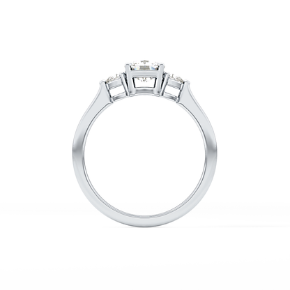 Cushion Three Stone Lab Grown Diamond Engagement Ring
