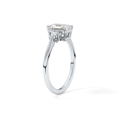Radiant Three Stone Lab Grown Diamond Engagement Ring