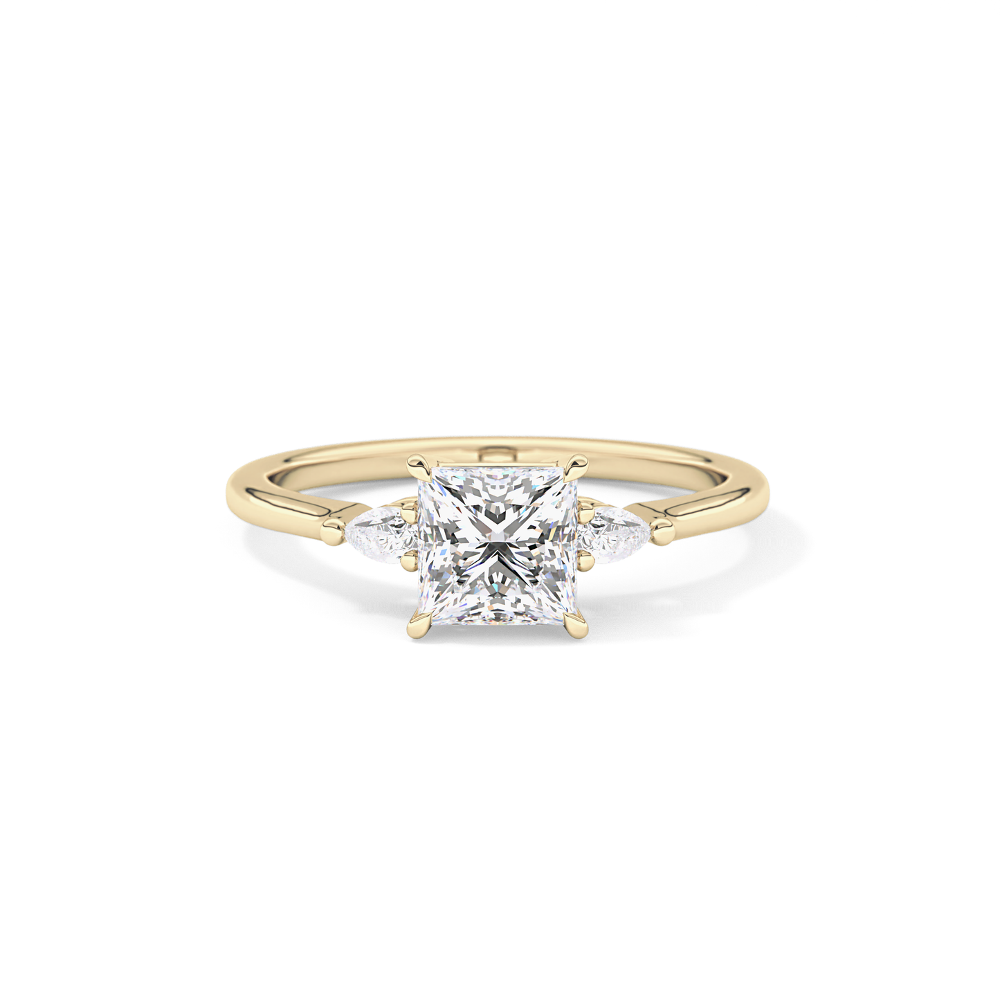 Princess Three Stone Lab Grown Diamond Engagement Ring