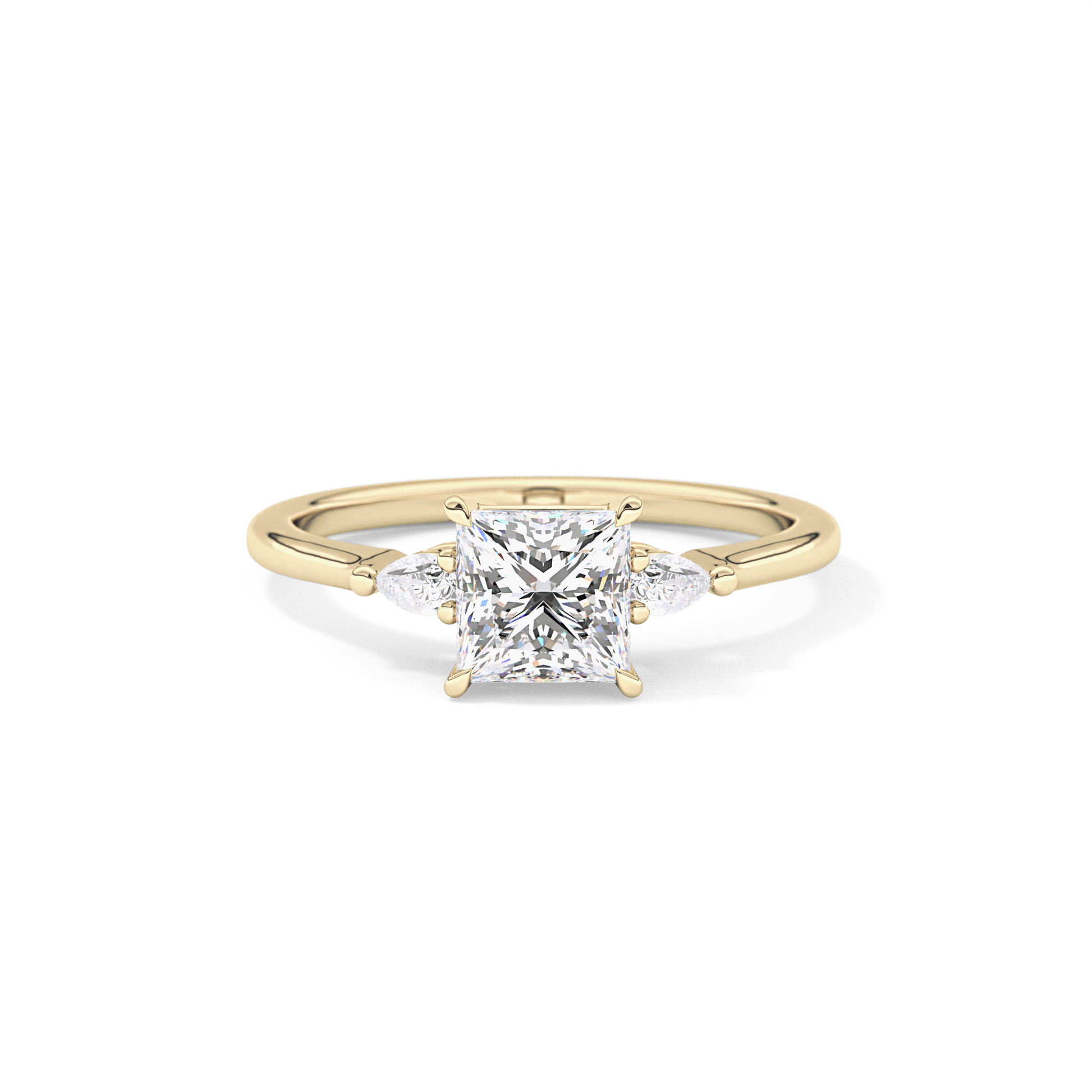 Princess Three Stone Lab Grown Diamond Engagement Ring