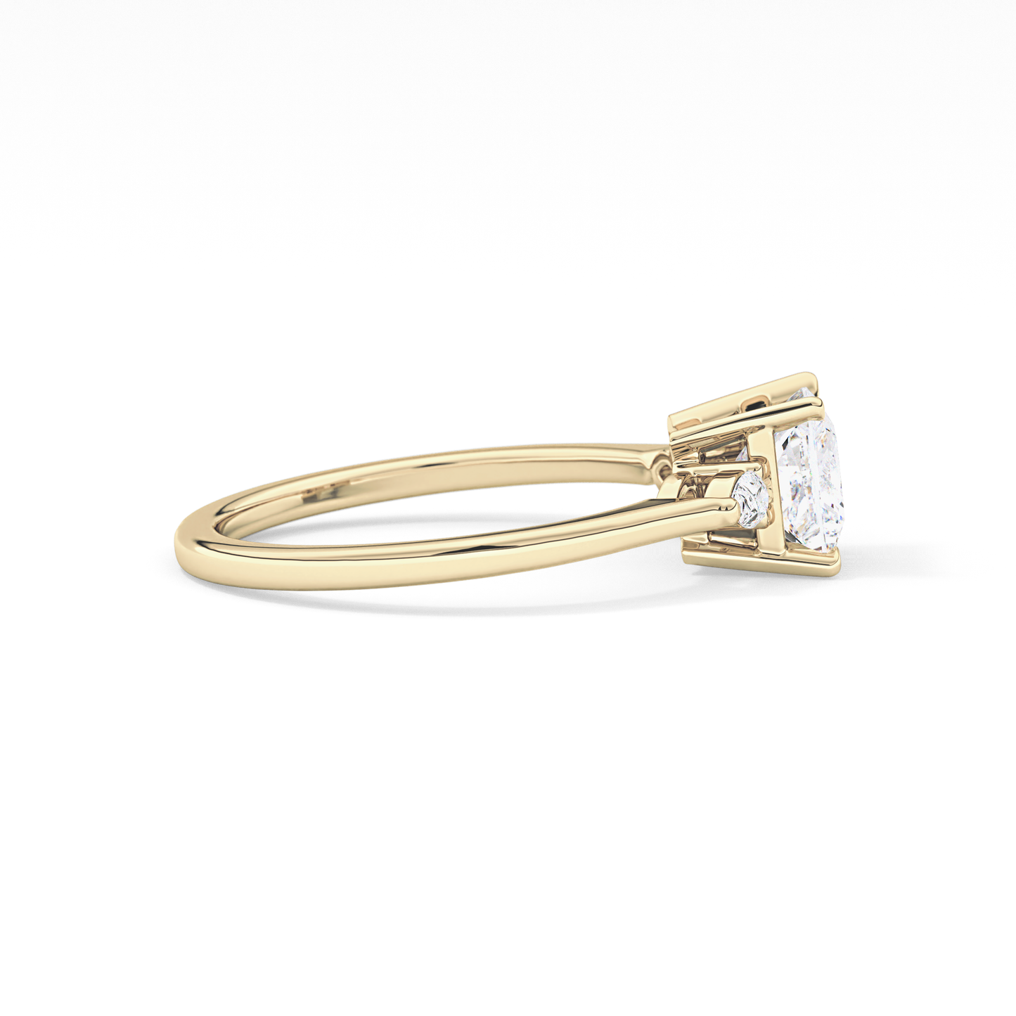 Princess Three Stone Lab Grown Diamond Engagement Ring