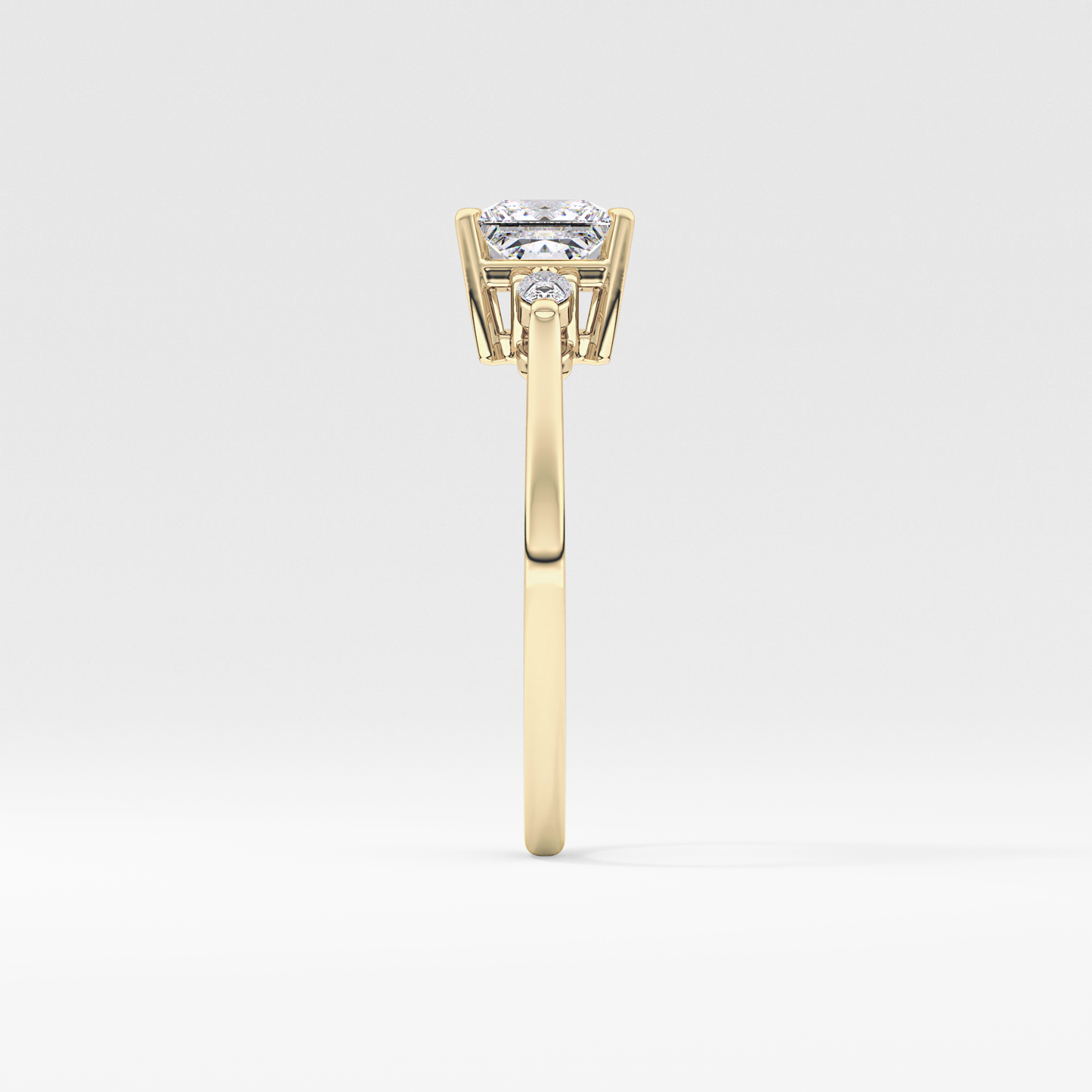 Princess Three Stone Lab Grown Diamond Engagement Ring