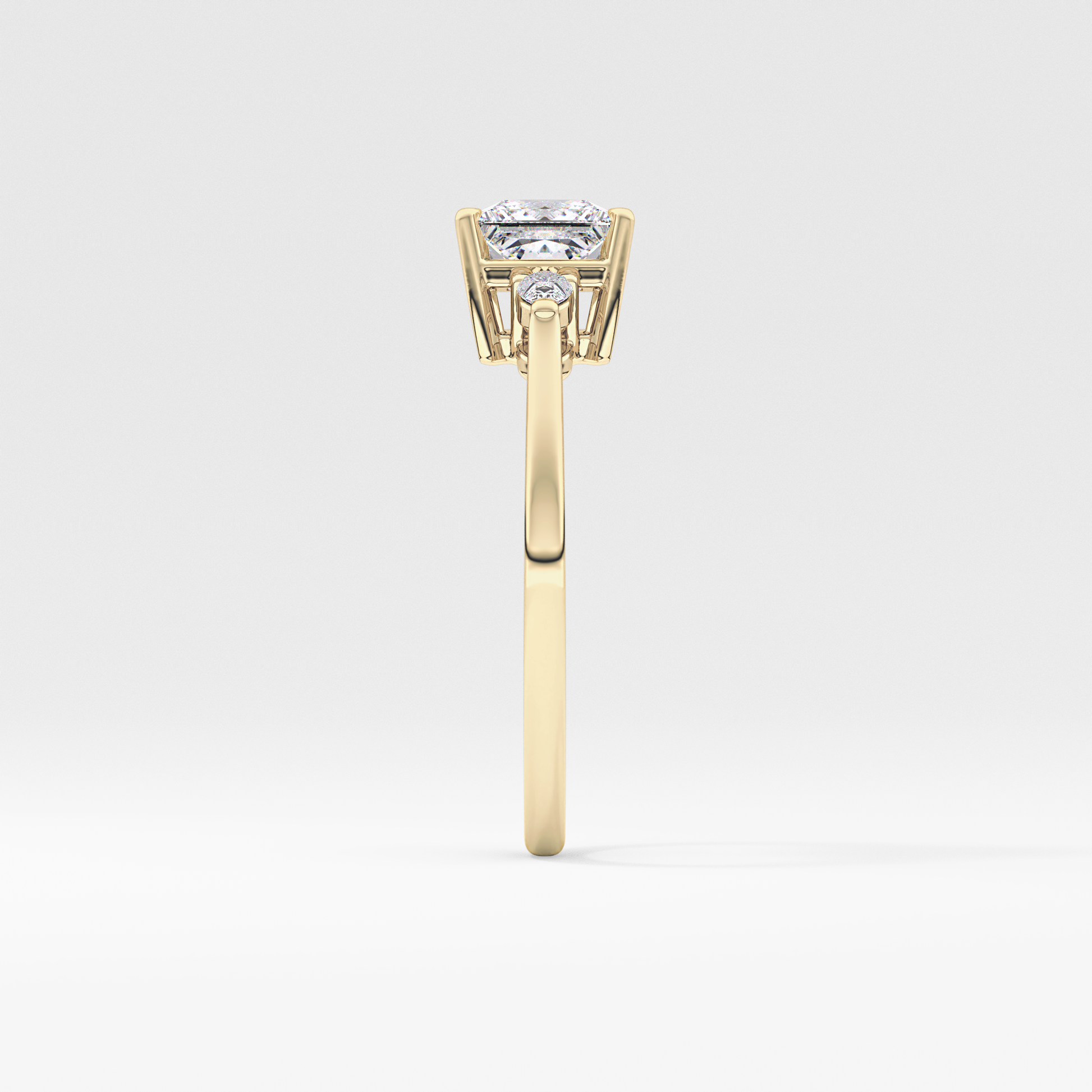 Princess Three Stone Lab Grown Diamond Engagement Ring