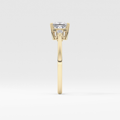 Princess Three Stone Lab Grown Diamond Engagement Ring
