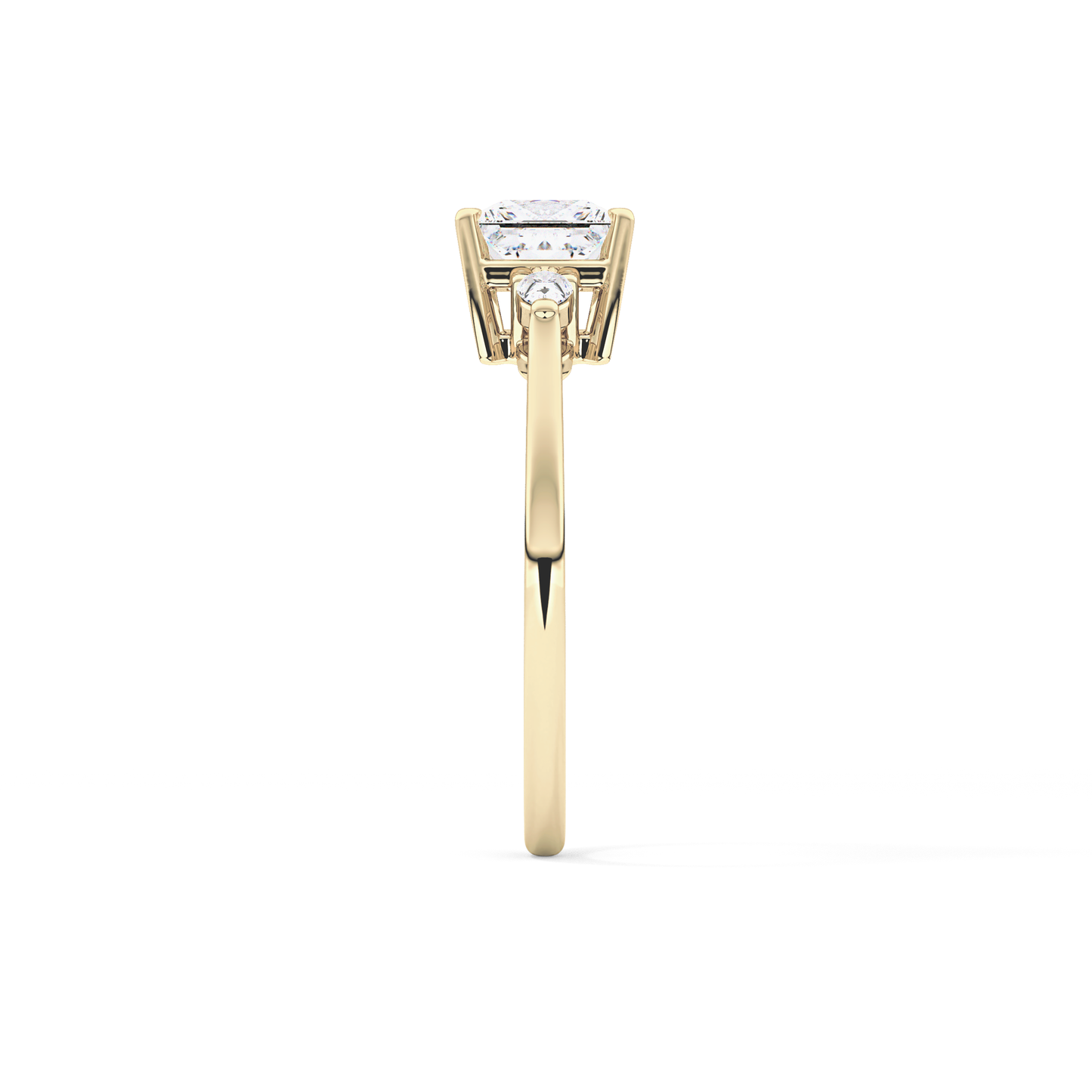 Princess Three Stone Lab Grown Diamond Engagement Ring