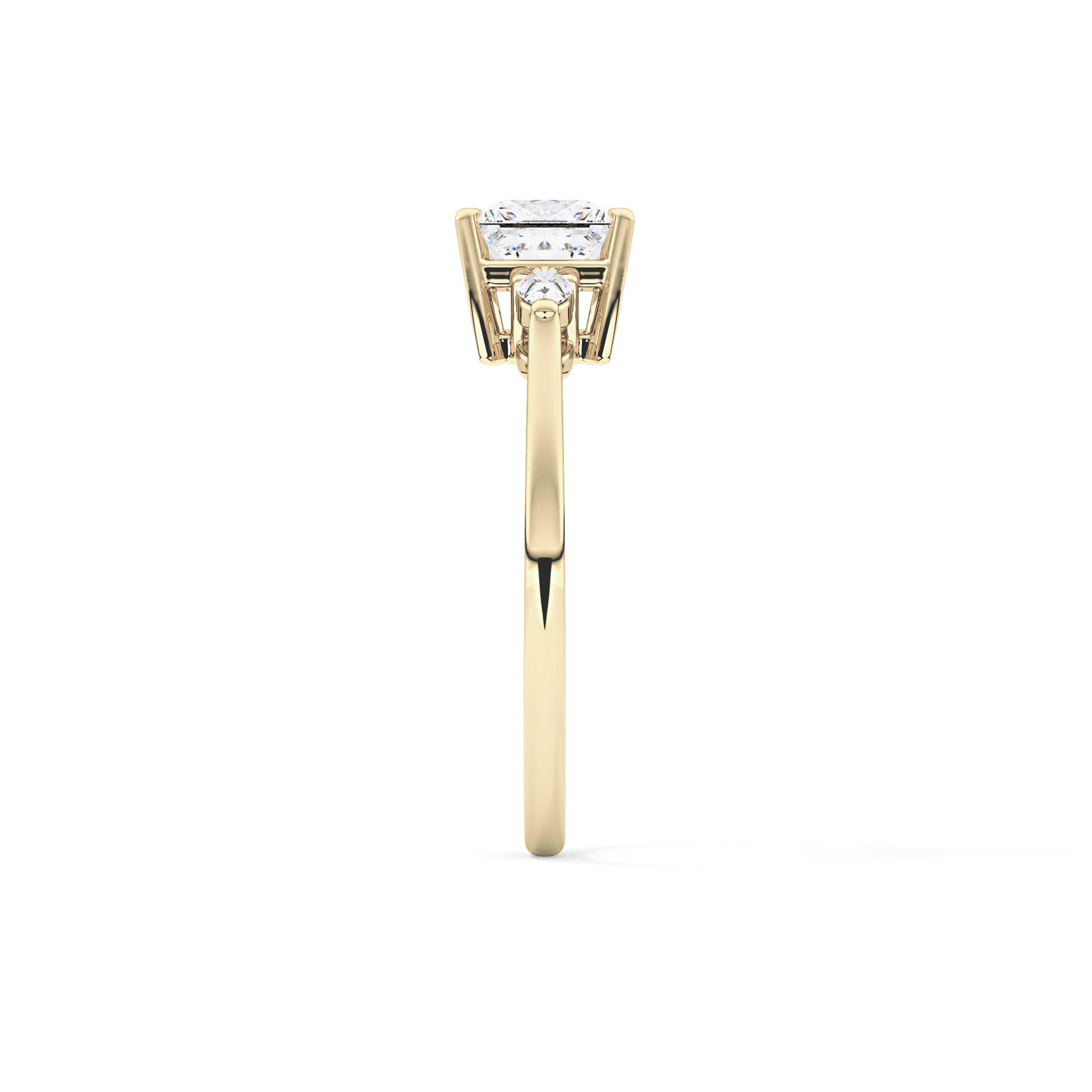 Princess Three Stone Lab Grown Diamond Engagement Ring