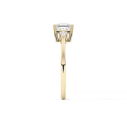 Princess Three Stone Lab Grown Diamond Engagement Ring