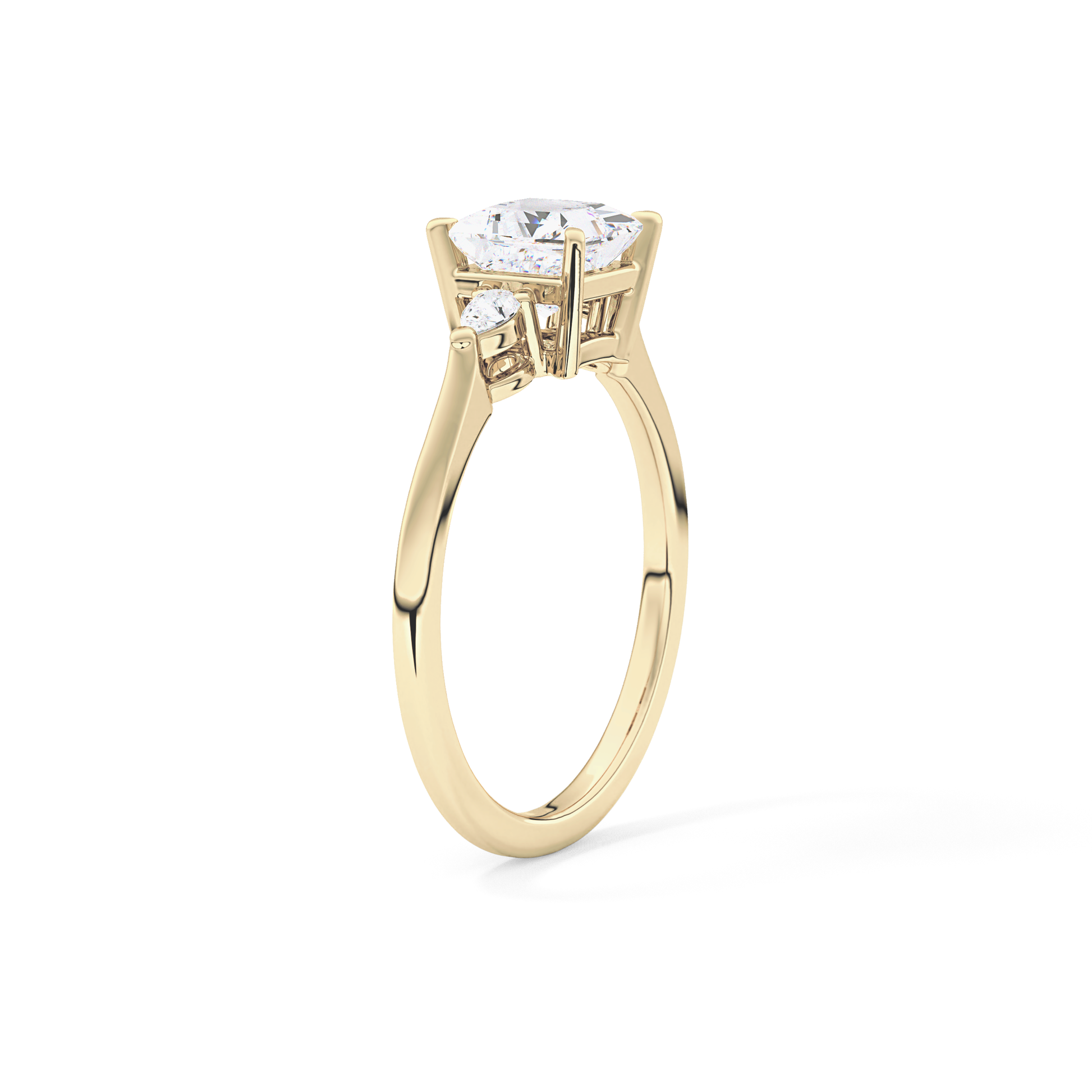 Princess Three Stone Lab Grown Diamond Engagement Ring