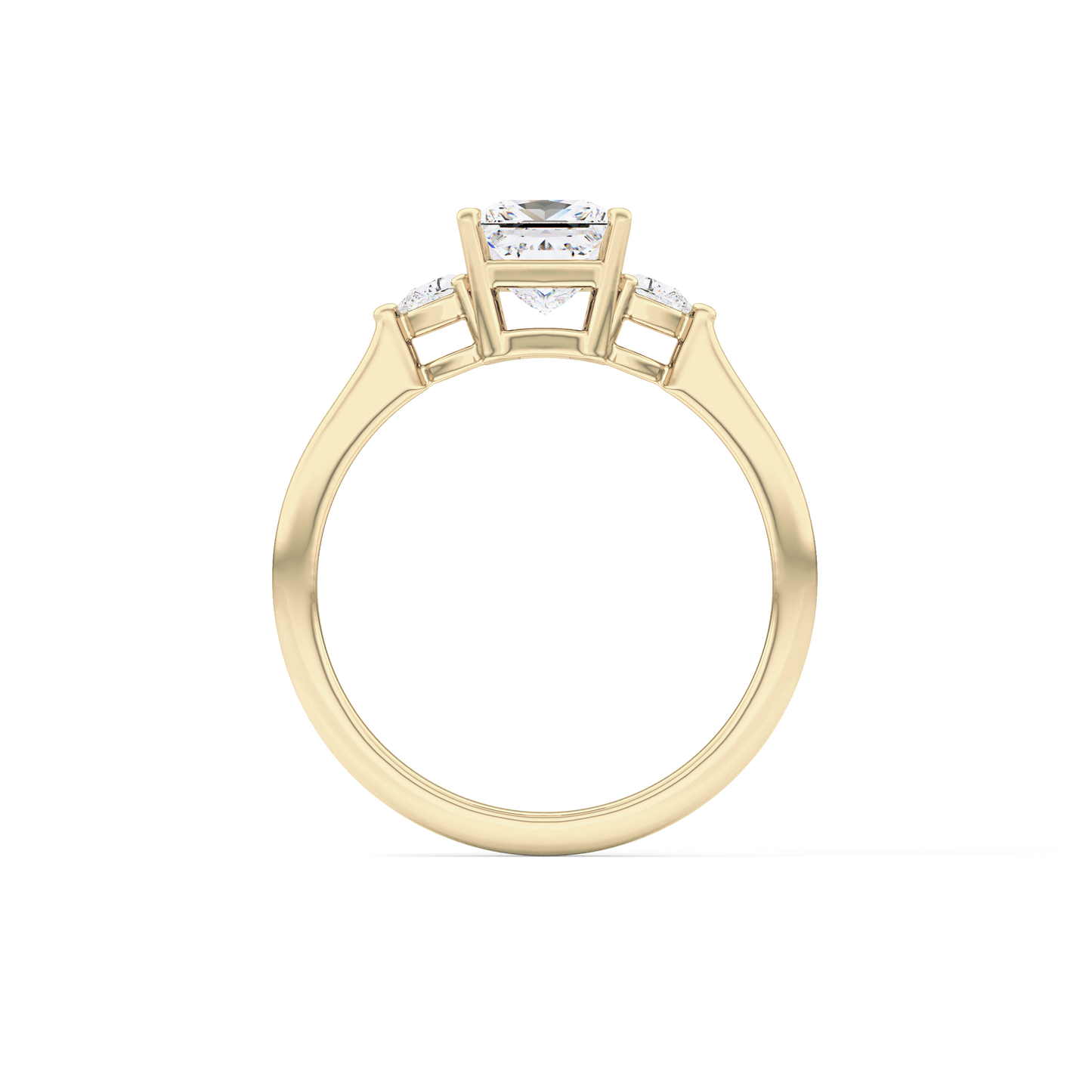 Princess Three Stone Lab Grown Diamond Engagement Ring