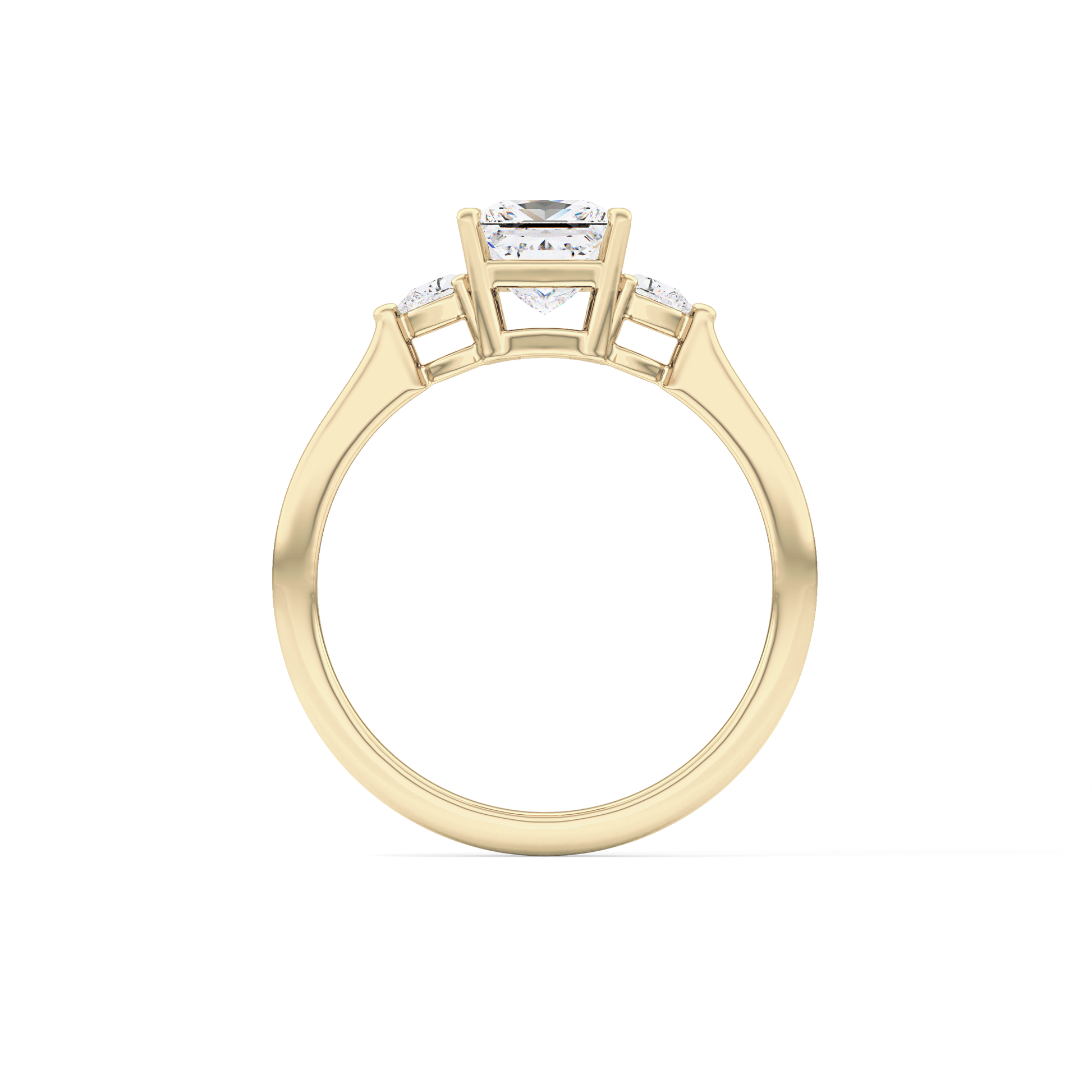 Princess Three Stone Lab Grown Diamond Engagement Ring