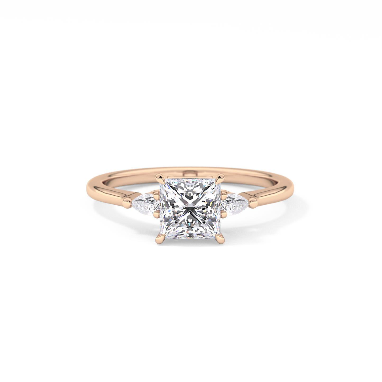 Princess Three Stone Lab Grown Diamond Engagement Ring