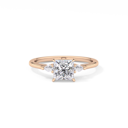 Princess Three Stone Lab Grown Diamond Engagement Ring