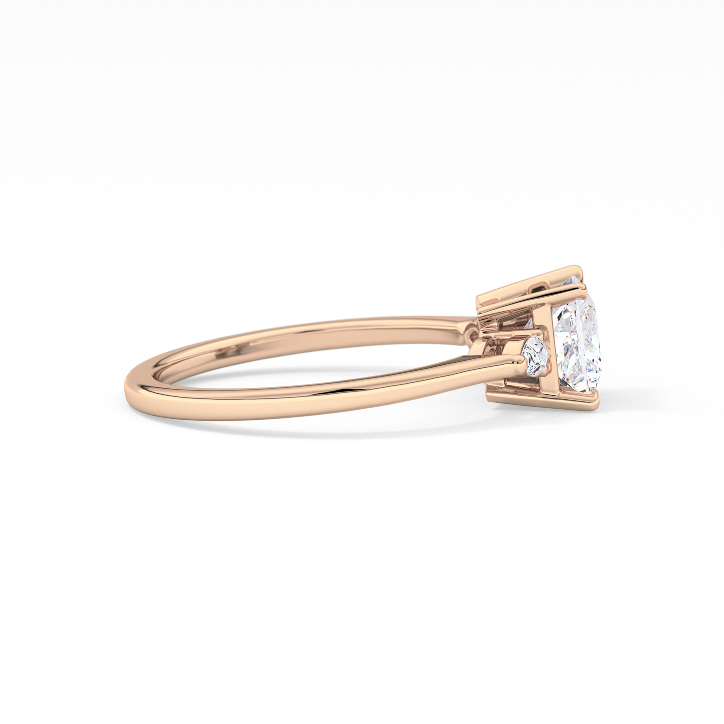 Princess Three Stone Lab Grown Diamond Engagement Ring