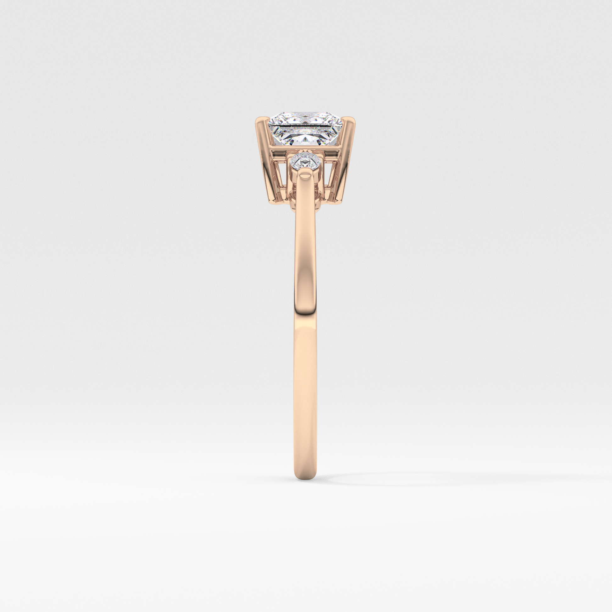 Princess Three Stone Lab Grown Diamond Engagement Ring
