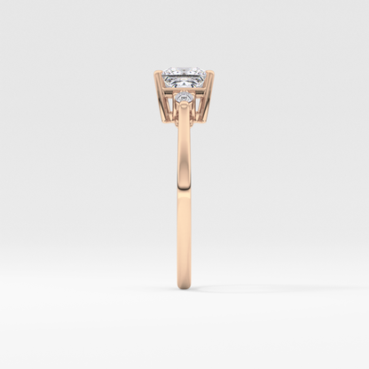 Princess Three Stone Lab Grown Diamond Engagement Ring