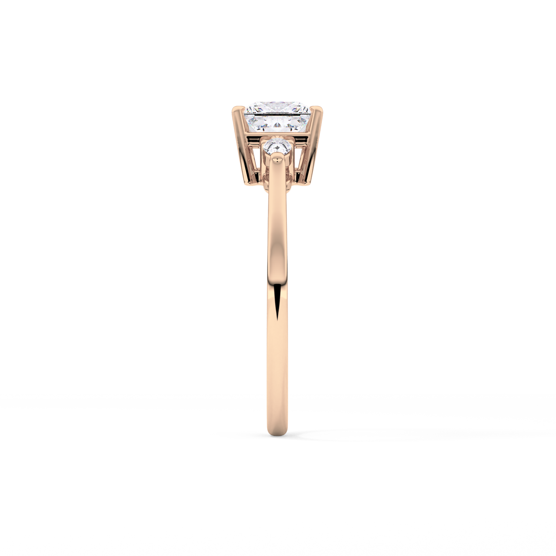 Princess Three Stone Lab Grown Diamond Engagement Ring