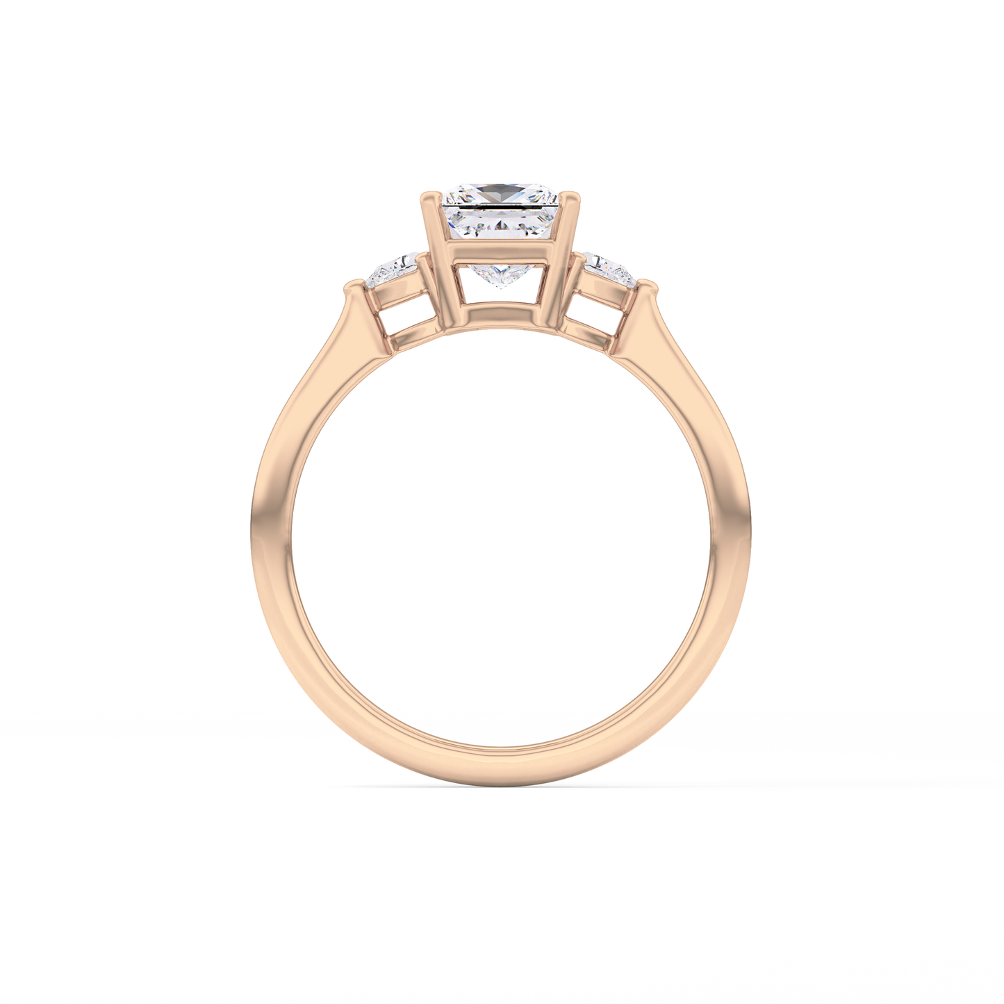 Princess Three Stone Lab Grown Diamond Engagement Ring