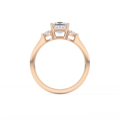 Princess Three Stone Lab Grown Diamond Engagement Ring