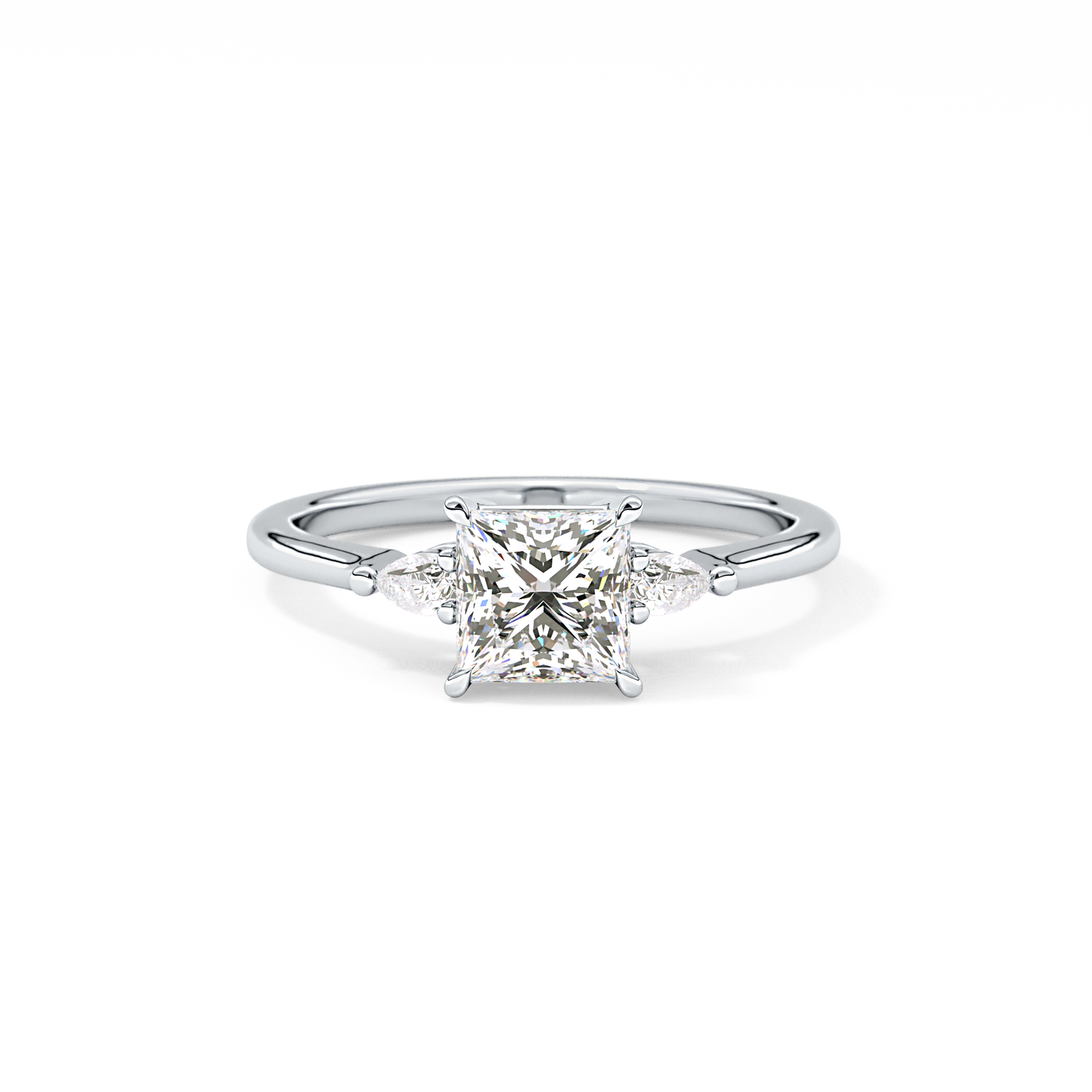 Princess Three Stone Lab Grown Diamond Engagement Ring