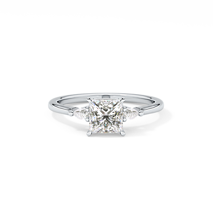Princess Three Stone Lab Grown Diamond Engagement Ring
