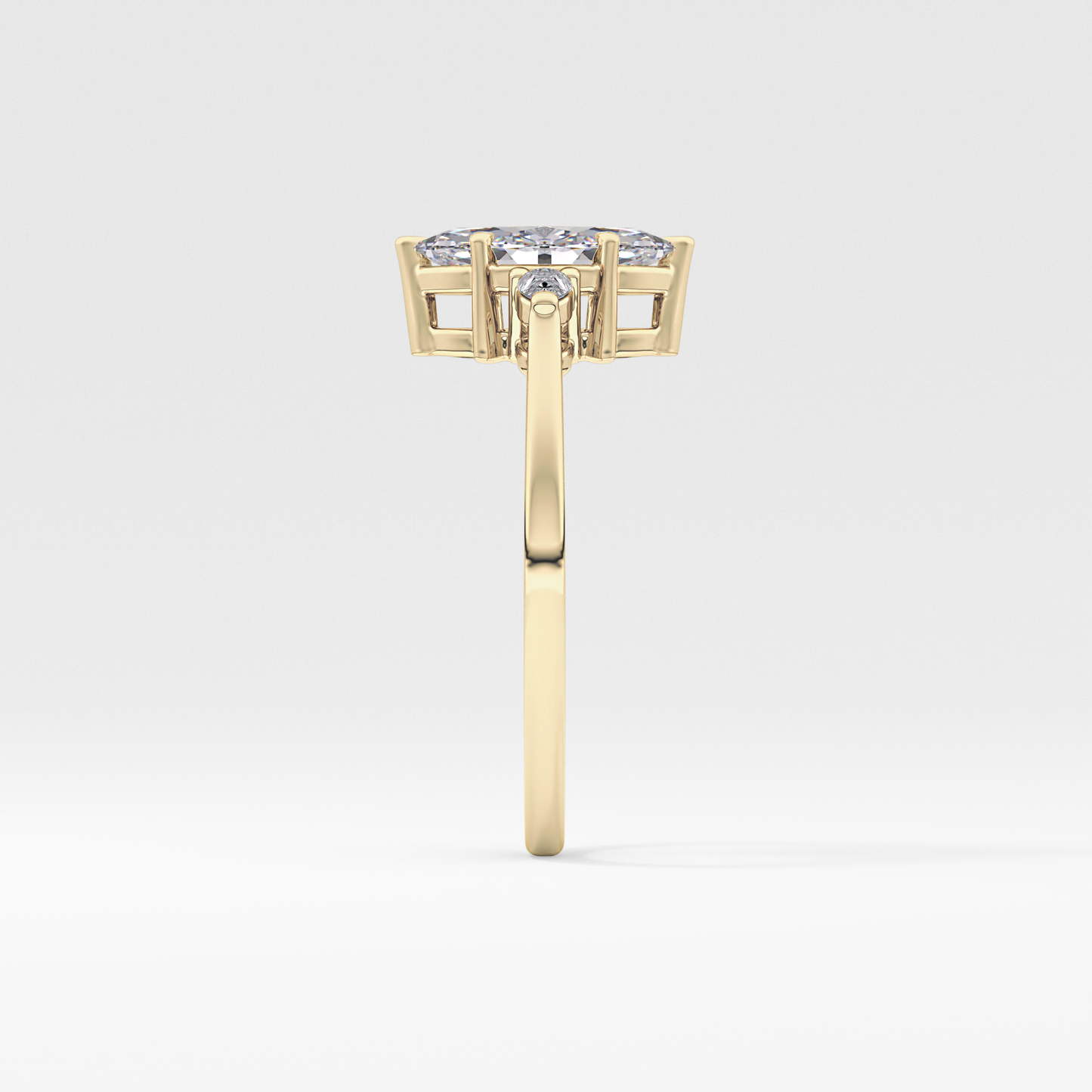 Marquise Three Stone Lab Grown Diamond Engagement Ring