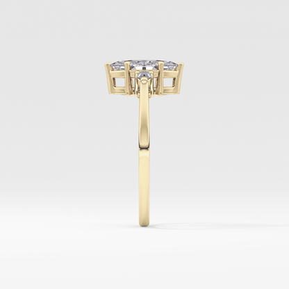 Marquise Three Stone Lab Grown Diamond Engagement Ring