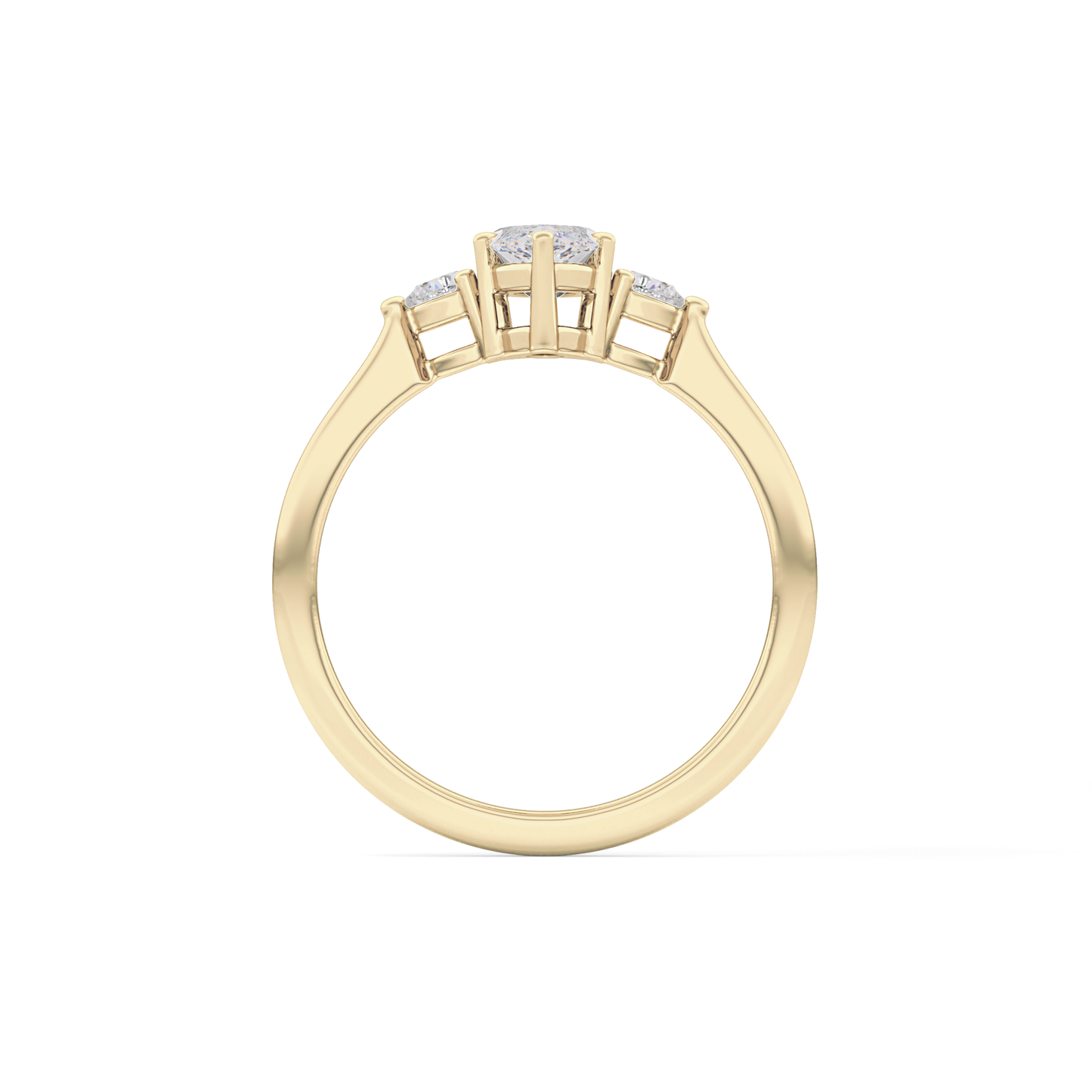 Marquise Three Stone Lab Grown Diamond Engagement Ring