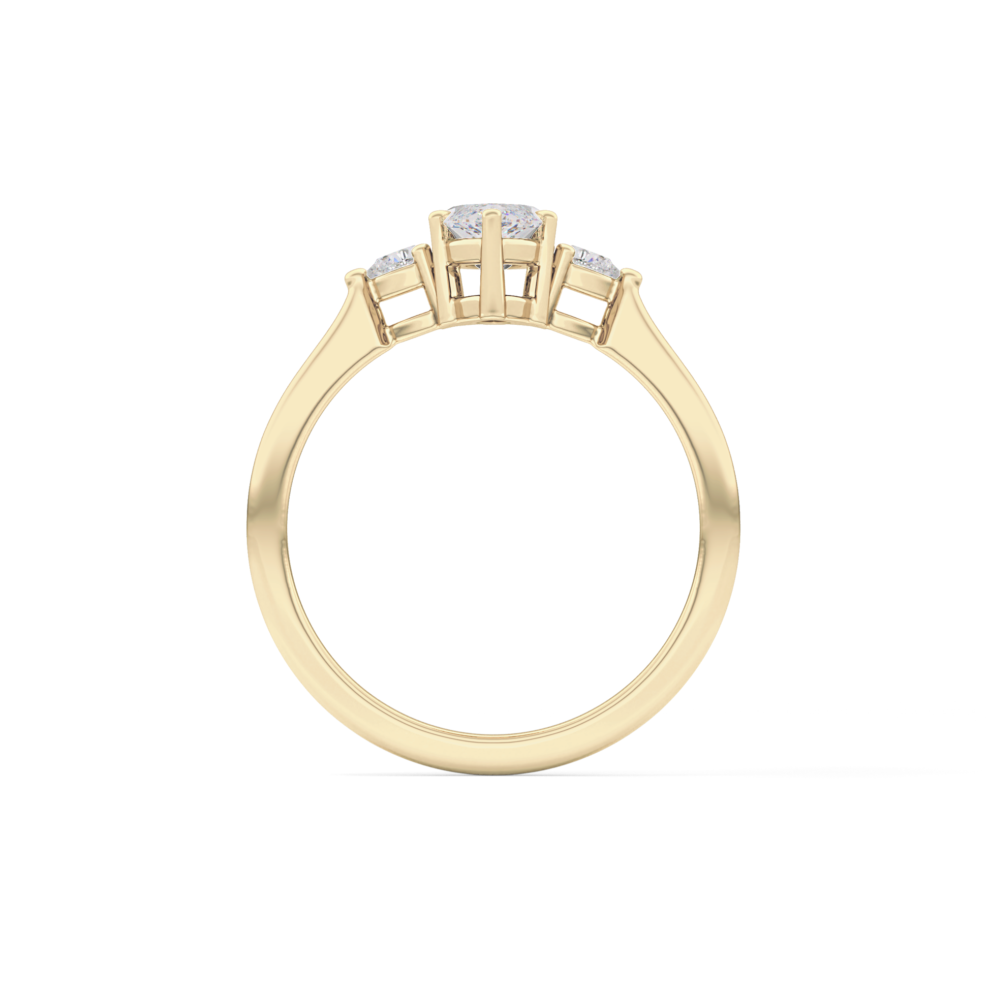 Marquise Three Stone Lab Grown Diamond Engagement Ring