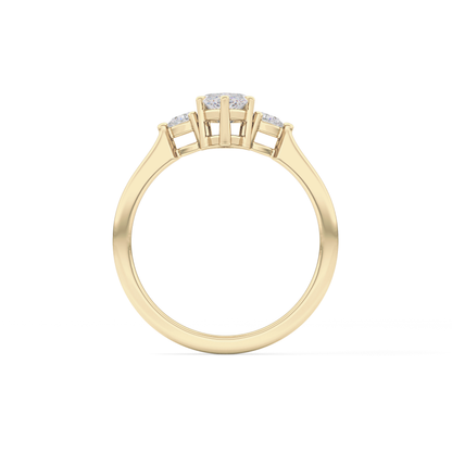 Marquise Three Stone Lab Grown Diamond Engagement Ring