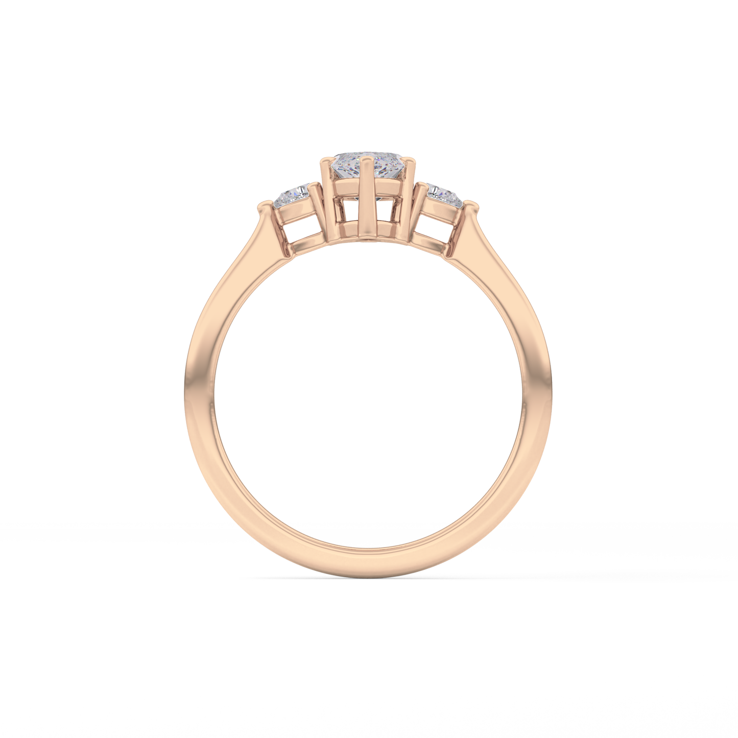 Marquise Three Stone Lab Grown Diamond Engagement Ring
