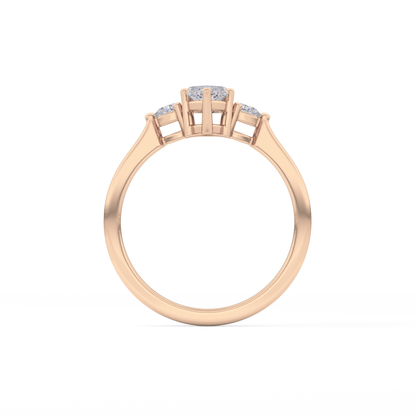 Marquise Three Stone Lab Grown Diamond Engagement Ring