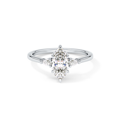 Marquise Three Stone Lab Grown Diamond Engagement Ring