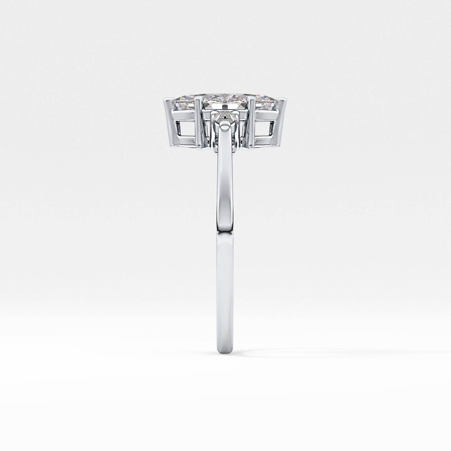Marquise Three Stone Lab Grown Diamond Engagement Ring