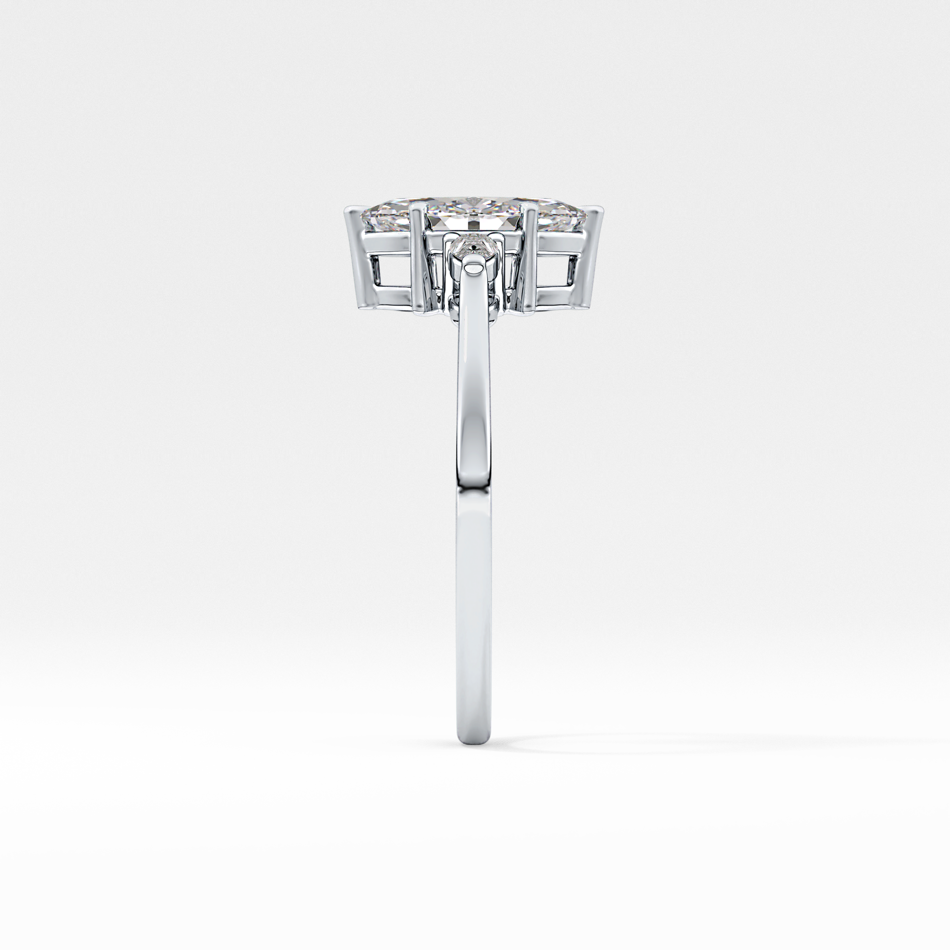 Marquise Three Stone Lab Grown Diamond Engagement Ring