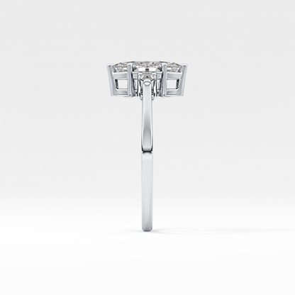Marquise Three Stone Lab Grown Diamond Engagement Ring