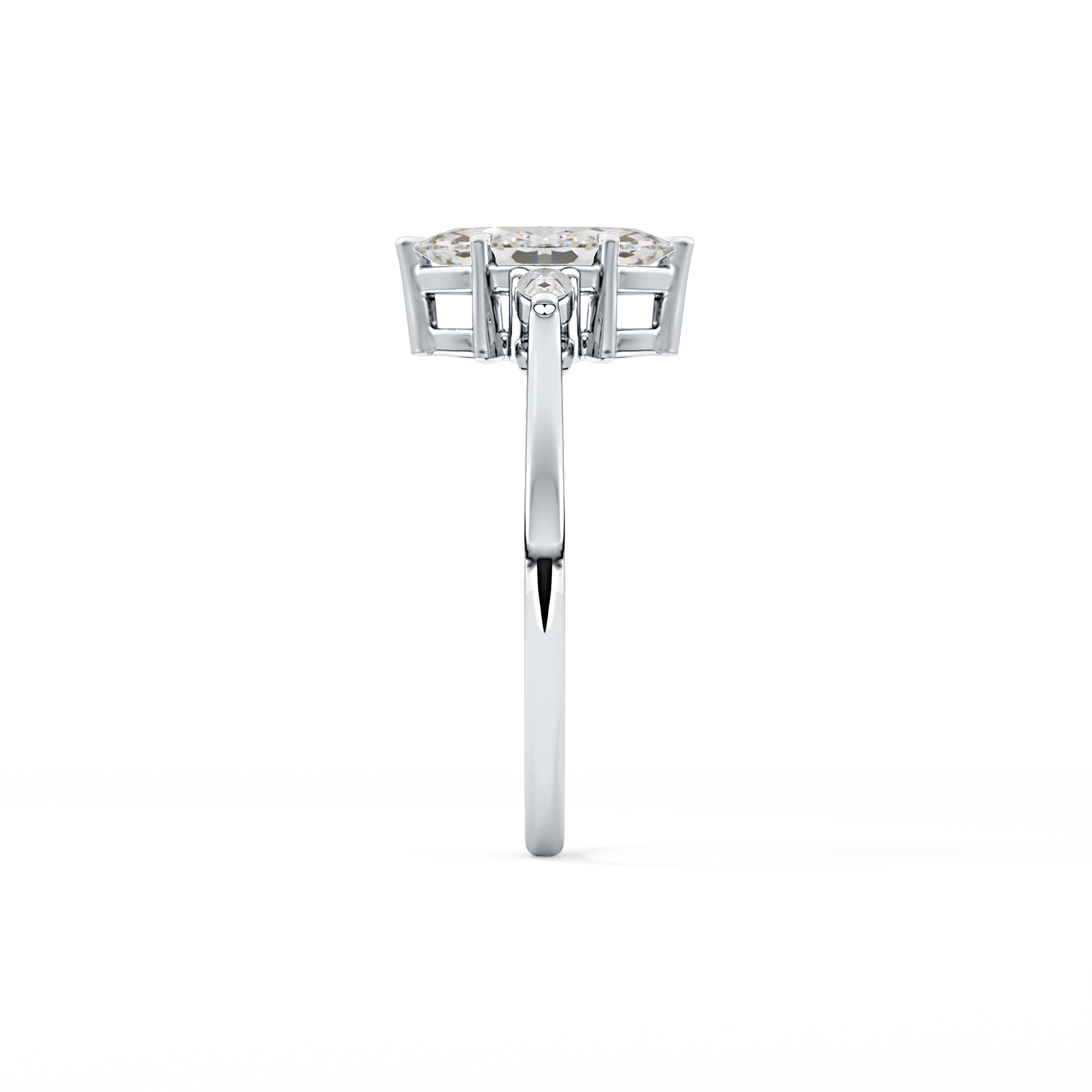 Marquise Three Stone Lab Grown Diamond Engagement Ring