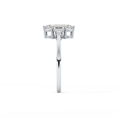 Marquise Three Stone Lab Grown Diamond Engagement Ring