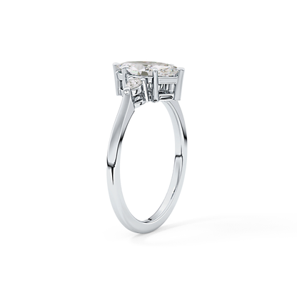 Marquise Three Stone Lab Grown Diamond Engagement Ring
