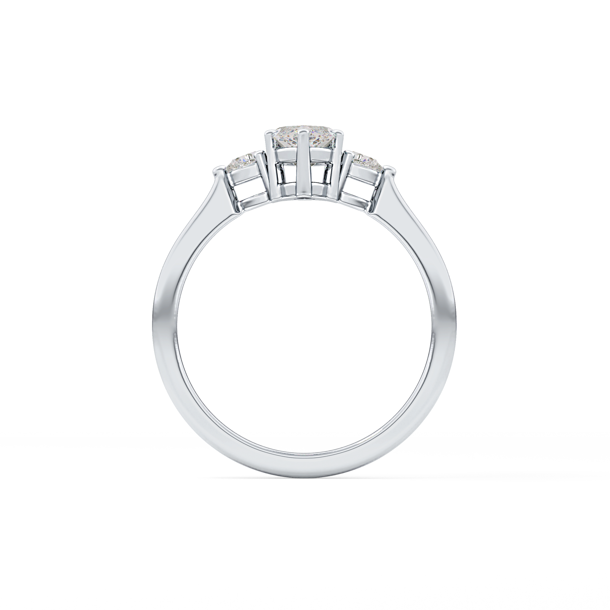 Marquise Three Stone Lab Grown Diamond Engagement Ring