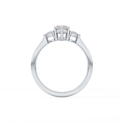 Marquise Three Stone Lab Grown Diamond Engagement Ring