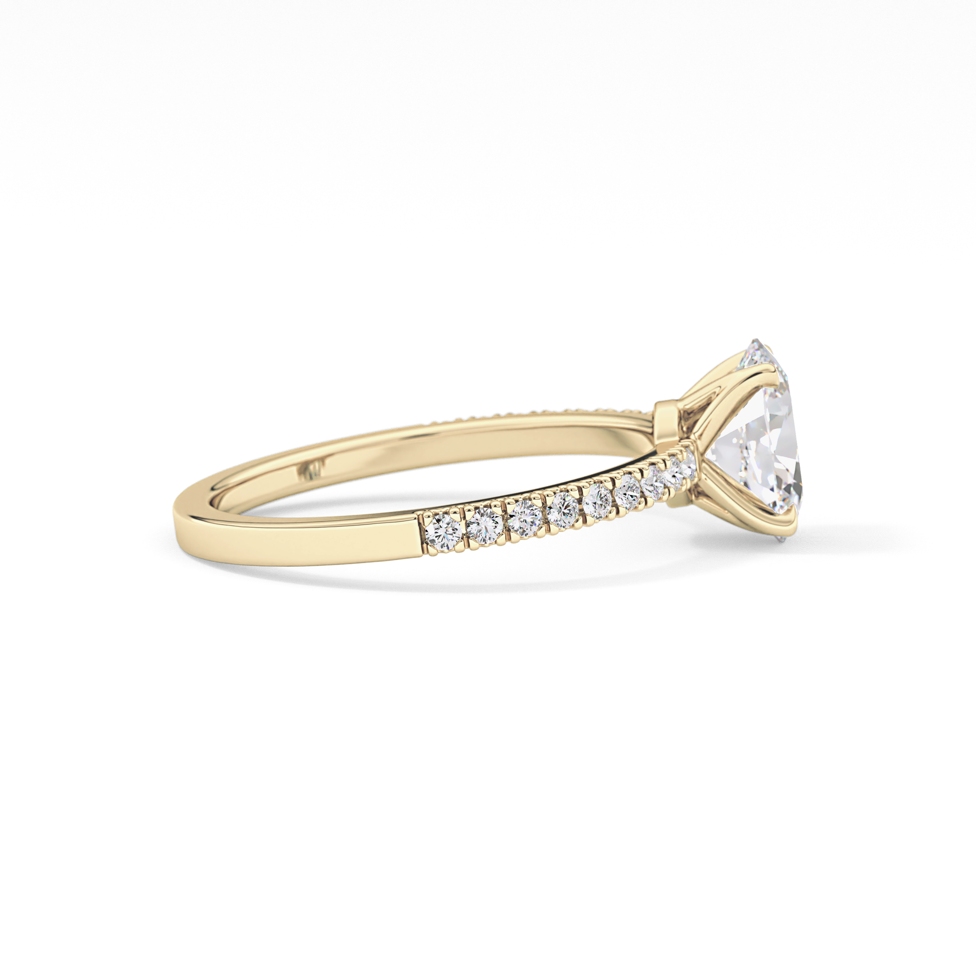 Oval Pave Lab Grown Diamond Engagement Ring