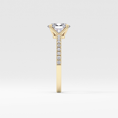 Oval Pave Lab Grown Diamond Engagement Ring