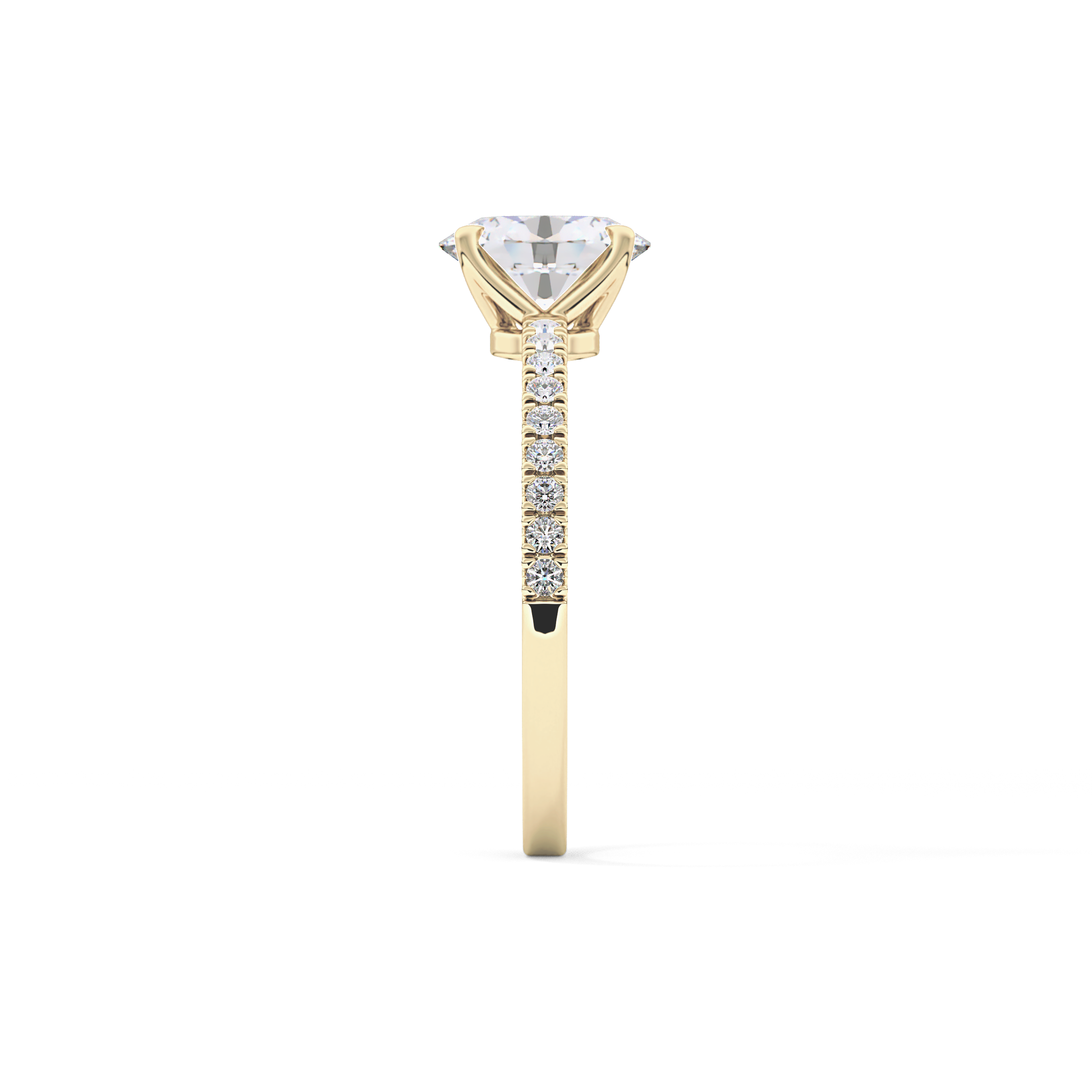 Oval Pave Lab Grown Diamond Engagement Ring