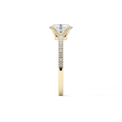 Oval Pave Lab Grown Diamond Engagement Ring