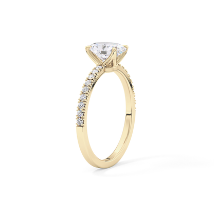 Oval Pave Lab Grown Diamond Engagement Ring
