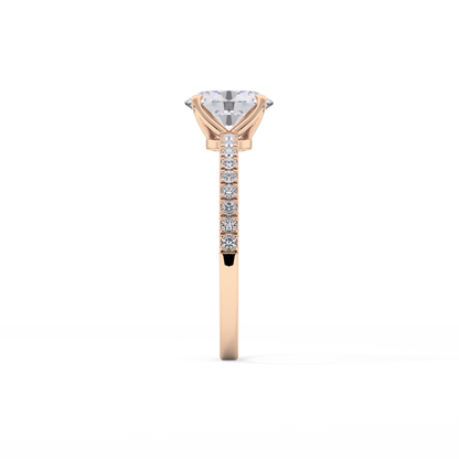 Oval Pave Lab Grown Diamond Engagement Ring
