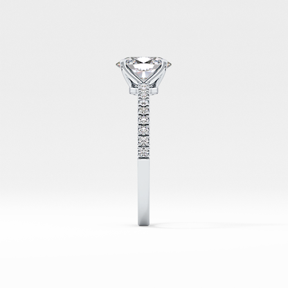 Oval Pave Lab Grown Diamond Engagement Ring