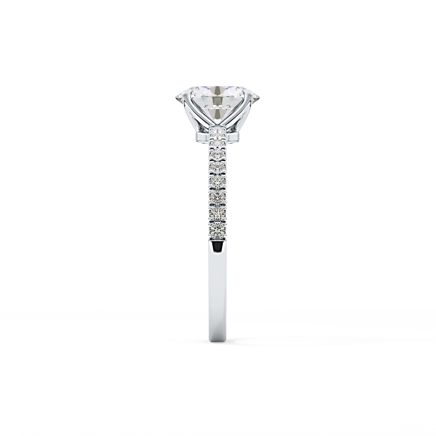 Oval Pave Lab Grown Diamond Engagement Ring